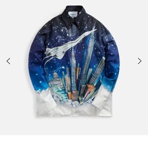 Casablanca Men's Vol De Nuit Classic Long-Sleeve Silk Shirt great condition